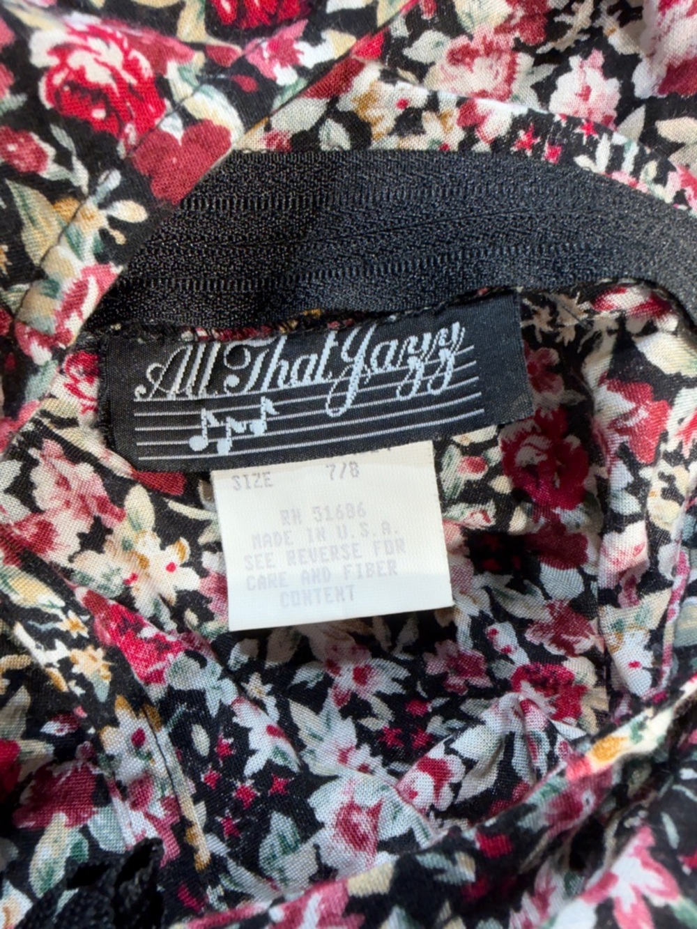 Vintage 90's All that Jazz Rayon Floral Wide Leg Jumpsuit with Shoulder Pads - Picture 2 of 7